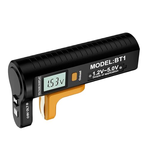 Tester Per Batterie Domestiche, Tester Di Elettricità Dispositivo Per Test Batterie Con Display Digitale - Leggero, Voltmetro Per Pile A Bottone, Batterie AAA AA