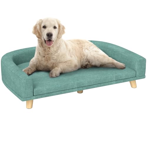 PawHut Hundesofa mit Rückenlehne für Große Hunde 98 x 67 x 25 cm Grün