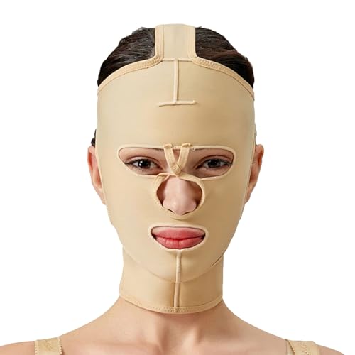 WKZSXXMJ Vendaje Facial para Cubrir l Papada y el Cuello Envoltura Facial de Compresión Lipofacial Cinturón de Adelgazamiento, Reafirmación y Lifting para Después de la Cirugía(XXL)