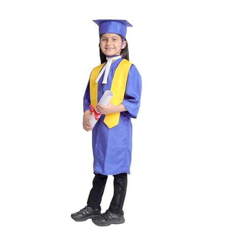 Image of Kids Convocation Dress Graduation Gown and Cap Set | Breathable Polyester | Ideal for School, Nursery & Kindergarten Graduation