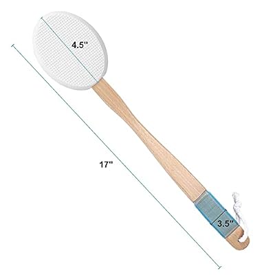 AmazerBath White Lotion Applicator for Back and 6 PCS Colorful Lotion Applicator Replacement Pads, 4 Replaceable Pads with 1 Long Handled, Back Sunscreen Applicator for Kids, Elderly, Women