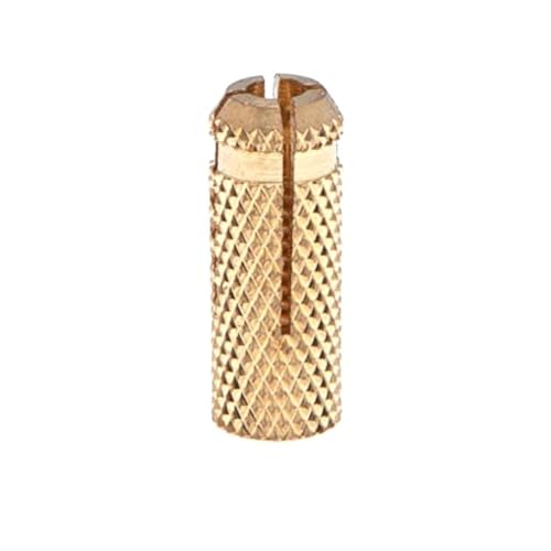 M5 Lot de 10 Pièces Chevilles d'Ancrage Fixation en Laiton Drop in Anchors Brass Wall Anchor pour l'Ancrage Dans les Briques de Maçonnerie en Béton, les Pierres Dures...
