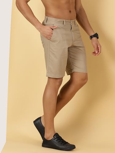 Image of Thomas Scott Men's | Solid | Chino Shorts | Regular Fit | Cotton Elastane | Above Knee | Casual Short