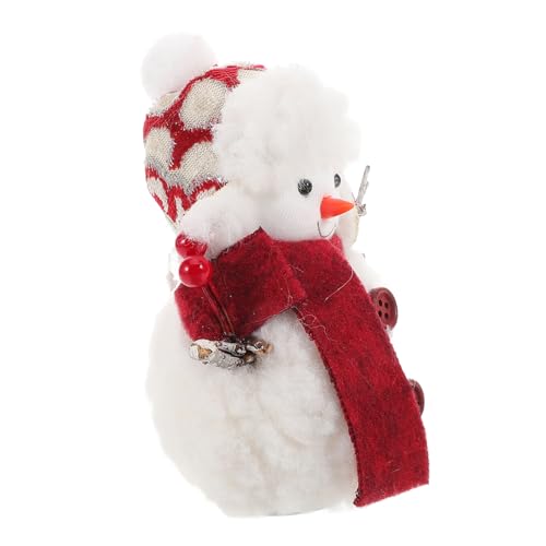 BCOATH Christmas Snowman Figurine Plush Knitted Decoration for Holiday Table Decor Adorable Indoor Ornament for Festive Home Ambiance for Spreading Cheer and Joy