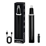 Nasenhaartrimmer Herren, Nasenhaartrimmer Frauen und Männer für Ohrenhaare Entfernen, USB Wiederaufladbare Ohr Augenbrauen Trimmen, Schmerzfreier Augenbrauen und esichtshaartrimmer