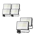 Olafus 100W LED Flood Light Outdoor, 9000lm LED Work Light with Plug, IP66 Waterproof Exterior Security Lights, 6500K Daylight White Outside Floodlights for Playground Yard Stadium Lawn 6 Pack