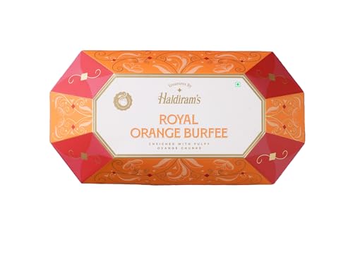 Image of Haldiram's Nagpur Royal Orange Burfee 250g (Pack of 2) | Premium Indian Mithai | Authentic Taste | Ideal for Gifting & Festivals | Vacuum Packed for Freshness