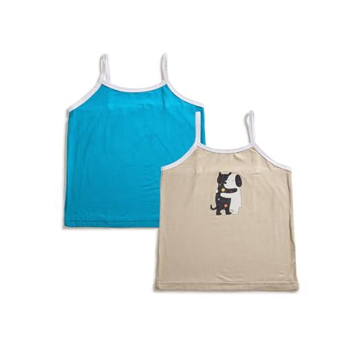 Image of Cotton Cute Print & Plain Girl's, Regular Fit Multicolour, Breathable & Super Soft Fabric, (Pack of 2)