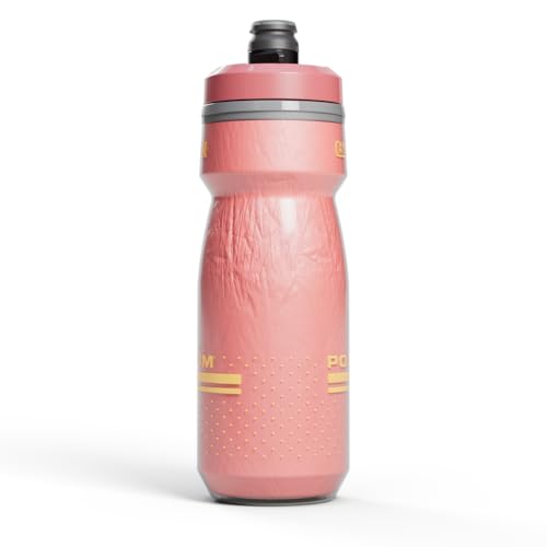 Image of CamelBak Podium Chill Insulated Bike Squeeze Water Bottle, Cold Retention for Cycling, 21oz, Coral Sunset