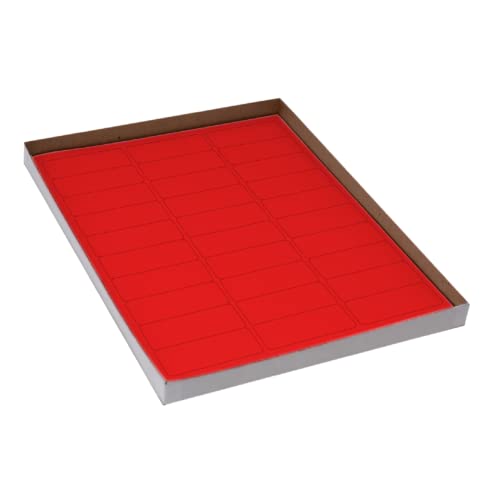 Globe Scientific LCS-67X25R Cryogenic Label Sheet for Rack and Box, 67mm Length, 25mm Width, Red, Pack of 600
