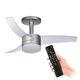 Ventilador de Teto Arno Ultimate Bivolt Prata VX15, 150W, Controle Remoto, 6 Velocidades, 4 Funções e Iluminação para 2 Lâmpadas