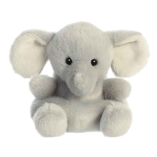Aurora® Adorable Palm Pals™ Stomps Elephant™ Stuffed Animal - Fun Collectible Plush for Kids and Adult Collectors - Perfect for Decorating Rooms and Birthday Gifts - Gray 4.5 Inches