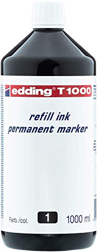 Tinta rotulador edding t-1000 negro frasco de 1 litro