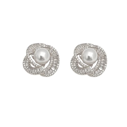 Boucles d'oreilles argent perle oxyde de zirconium cadeau anniversaire femme