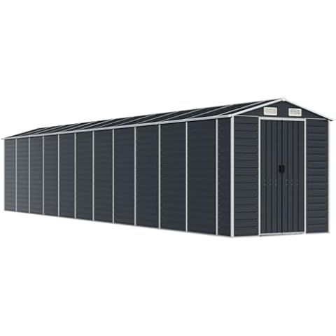 vidaXL Anthracite Garden Shed for Outdoor Storage Cover