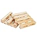 Juvale Wood Pallet Coasters - Pack of 6, 3.9 x 3.9 in, Brown - Square Wooden Drink Coasters for Hot & Cold Beverages - Novelty Mini Pallet Design for Home & Office
