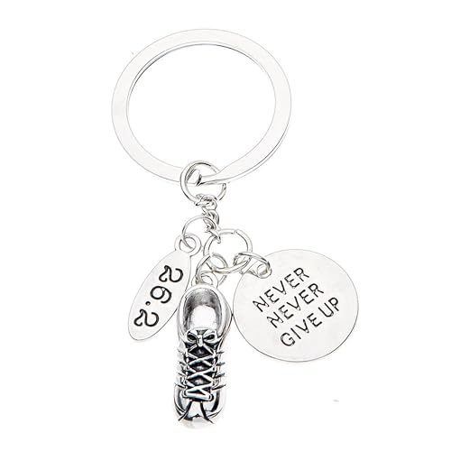 Infinity Collection Marathon Gifts - Never Give Up Runner Keychain,