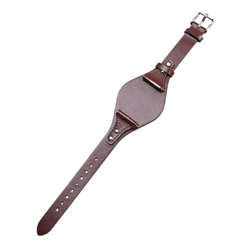 BoBoHome 18mm Eco-Friendly Genuine Leather Bracelet Handmade Waterproof Replacement Watch Strap for FOSSIL ES4114 ES4113 ES3625 ES3616-Coffee