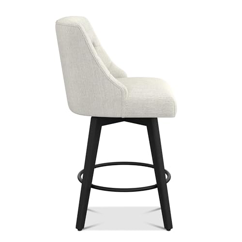 Image of 26 inch Counter Height Swivel Bar Stools, Set of 2, Dark Grey
