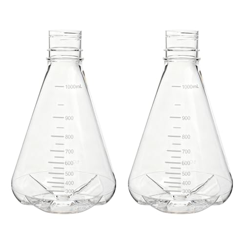 Fioles Erlenmeyer 1 L plastique incassable pour optimiser la culture d'échantillon stable
