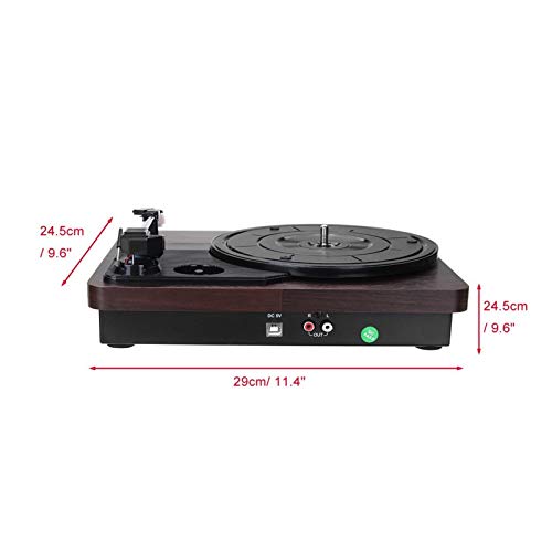 Bois Couleur Enregistrement Retro Lecteur 33RPM Portable Audio Gramophone Turntable disque vinyle Audio RCA R/L 3,5 mm… - Les Beatles, Paul McCartney, John Lennon, RIngo Starr, George Harrison Bois Couleur Enregistrement Retro Lecteur 33RPM Portable Audio Gramophone Turntable disque vinyle Audio RCA R/L 3,5 mm… – Image 7