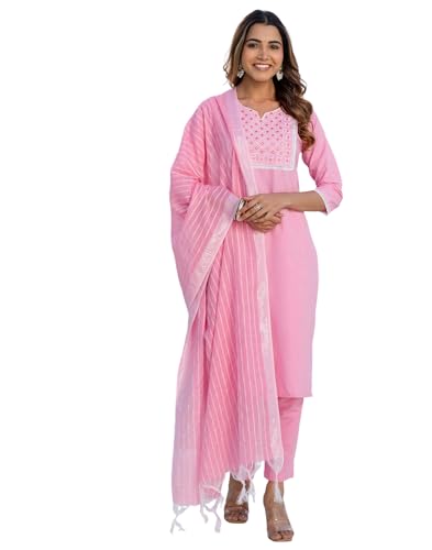 Image of SKYLEE Rayon Chikankari Embroidery Anarkali Kurta Set with Dupatta