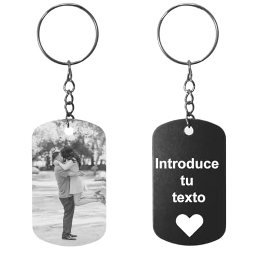 Genérico Llavero Personalizado con Foto – Detalle para Parejas, Regalo para Novio o Novia, Llavero con Imagen – Ideas Originales, Regalo Único Personalizable
