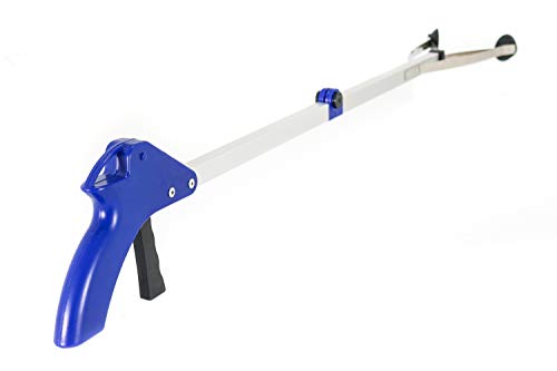 HN Square 32 inches Foldable Reacher Grabber, Heavy Duty Pickup Tool, Durable Aluminum