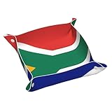 HYTTER Bandeja de almacenamiento de cuero de doble cara con patrón de bandera de Sudáfrica, fácil de limpiar para llaves, relojes, maquillaje y otros objetos pequeños, tamaño mediano