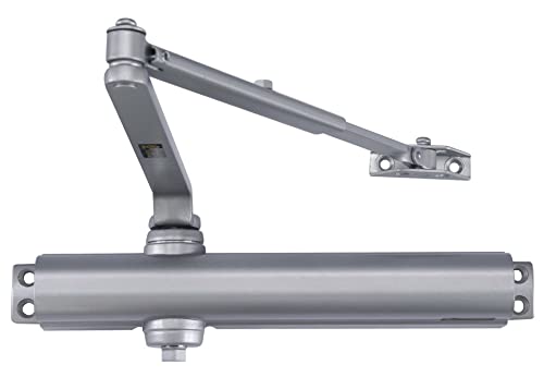 Clg Hardware Heavy Duty Commercial Door Closer Dc8016 - Slim Line - Surface Mounted, Grade 1- Ada & Ul 3 Hour Fire Rated, Adjustable Size 1-6 For Entrances & Aluminum Storefronts - Us26D Aluminum #TOP6