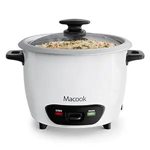 Macook Glass Cover Rice Cooker 1.8 Liter, Stainless Steel Automatic Keep Warm Electric Rice Cookers, with