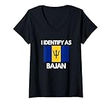 Photo Gallery donna mi identifico come bajan funny barbados flag bajan pride maglietta con collo a v Photo Gallery donna mi identifico come bajan funny barbados flag bajan pride maglietta con collo a v