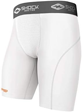 Shock Doctor Compression Shorts with Cup Pocket. Athletic Supporter Underwear with Pocket (Cup NOT included) Youth & Adult