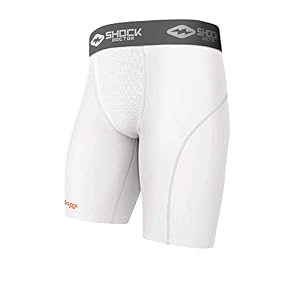 ShockDoctor Kompressions Short Tiefschutz White L