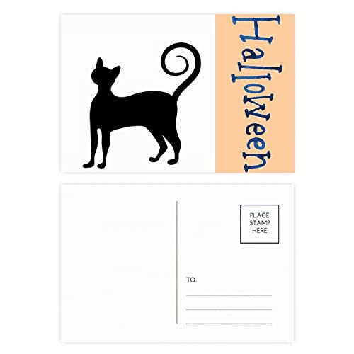 Cartes postales de remerciement motif chat noir lot de 20