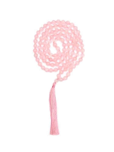 Rose Quartz Mala Beads for Meditation and Energy