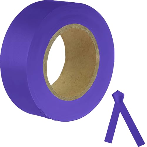 JIZHGRAD Purple Flagging Tape, 1-3/16' x 300' Survey Tape, Non-Adhesive, Tree Marking Ribbon