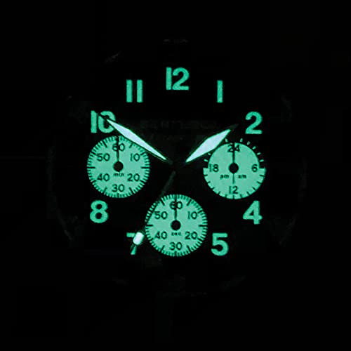 Montre chronographe A-11T Americana Bertucci en titane et cuir Kodiak
