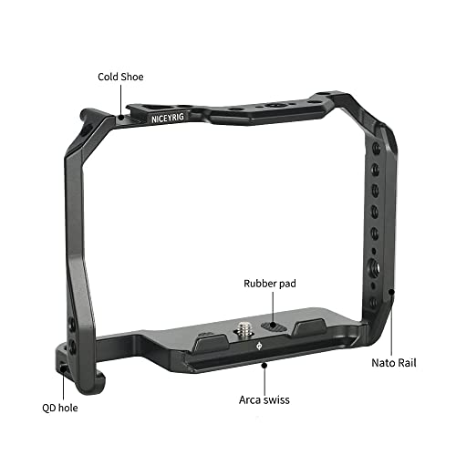Image of NICEYRIG Lightweight Full Cage for Sony Alpha 1, A7IV, A7RIV, A7SIII, A7RIII, A7III, A9, A9II Mirrorless Camera- 437