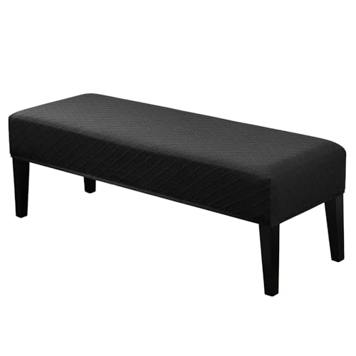 Lebaley-Dining-Bench-Cover-Stretch-Jacquard-Bench-Slipcover-Dining-Bench-Seat-Protector-Washable-Dining-Room-Bench-Cover-Removable-Dining-Bench-Protector-for-Kitchen-Living-Room-Bedroom-Black Lebaley Dining Bench Cover Stretch Jacquard Bench Slipcover Dining Bench Seat Protector Washable Dining Room Bench Cover Removable Dining Bench Protector for Kitchen Living Room Bedroom Black