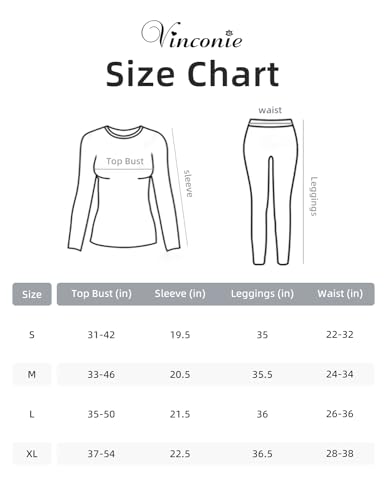 Vinconie Women Thermal Underwear Set Base Layer Top & Leggings - Image 6