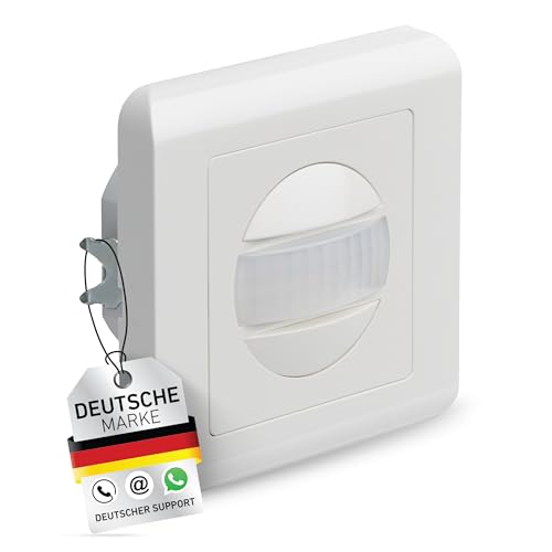 Oktaplex Ela Bewegungsmelder Unterputz 160° Infrarot-Sensor 9m Reichweite 230V Hohlwanddose weiß mit Dämmerungssensor