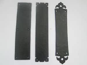 Cast Iron Vintage Finger Plate / Push Pull Plates - Antique Rustic Door Hardware