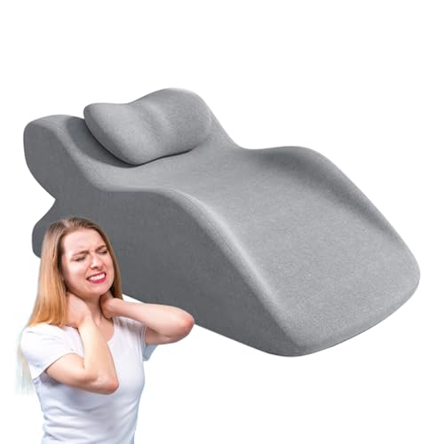 zwxqe Almohada de elevación de piernas, cojín ortopédico de rodilla, 23.23 x 17.72 x 8.66 pulgadas, almohadilla de apoyo ergonómica, ayuda para dormir de espalda, alivio multifuncional de piernas para