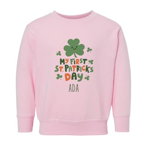 My First St. Patrick's Day Ada Kids Sweatshirt Toddler 4T Pink