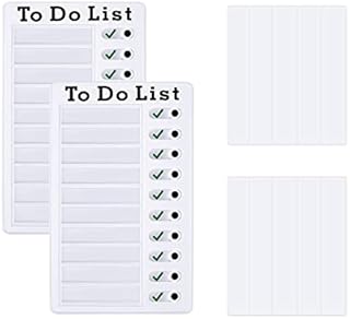 2PCS to Do List Checklist Board,Chore Chart Customized for Adults Boards,Daily Schedule for Kids,Memo Checklist Chore Chart Planner Board Detachable Reusable,with 10 Blank Paper for Home Trave