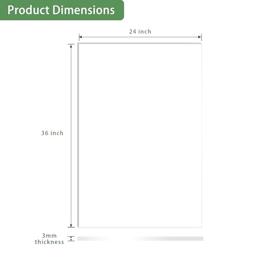 Image of Lesnlok 24 x 36 Frosted Acrylic Sheet 1 /8 inch Thick 3mm 2 Piece Bouble Sided Frosted Plexiglass Sheet,Transmittance 86%, for Decoration (2, Frosted Transparent, 24 x 36 x 1 /8)