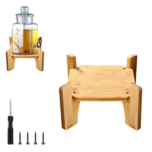 Getränkespender-Ständer Aus Holz – Runder, Stabiler Untersetzer Für Cola-, Zitronen- Oder Eistee-Kannen, Ideal Für Partys, Catering, Küche & Arbeitsplatte