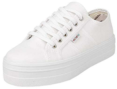 Victoria Blucher Lona - Botas para mujer, Blanco, 38 EU