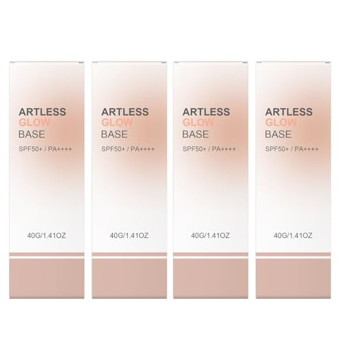 Image of Artless Glow Base, Hydrating Makeup Primer & UV Defense, Natural Brightening Base, Non-Greasy & Smooth, SPF 50(4pcs)